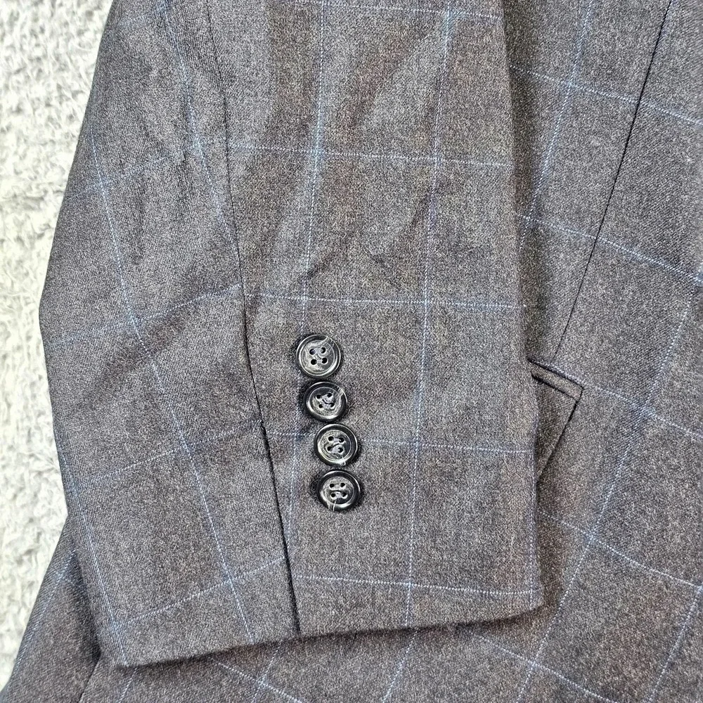 Jos. A. Bank Sport Coat‎ Mens 44L Gray Plaid Wool Cashmere Blazer Signature